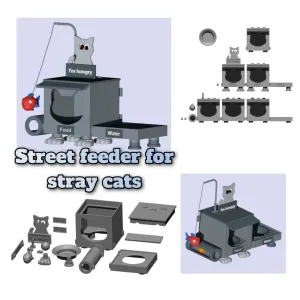 Save the cats! Street feeder for stray cats