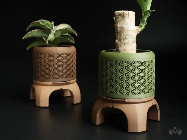 Kumiko Bonsai Planter with Legs-D80 — Фото 3 из 8