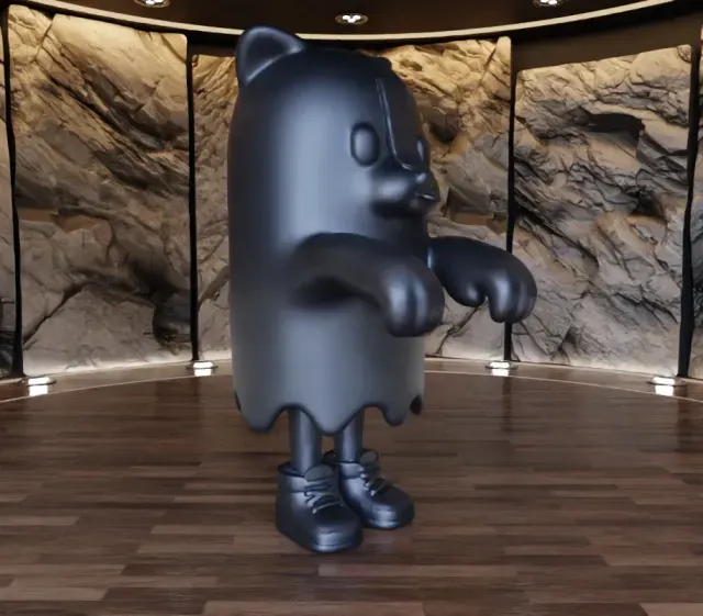 Jiangshi Ghost Bear Fan Art Toy — Image 4 of 9