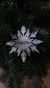 Elegant 2024 Snowflake Ornament