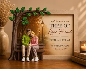 Photo Frame STL, Decorative Picture Frame 4x6