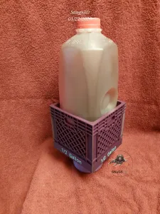 milk crate half gallon jug holder
