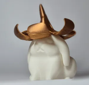 Cute Floppy Eared Bunny with Trumpet Lily Flower Hat!