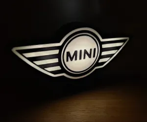 Easy Print Mini Cooper S Works LED Lightbox Desk Wall Lamp