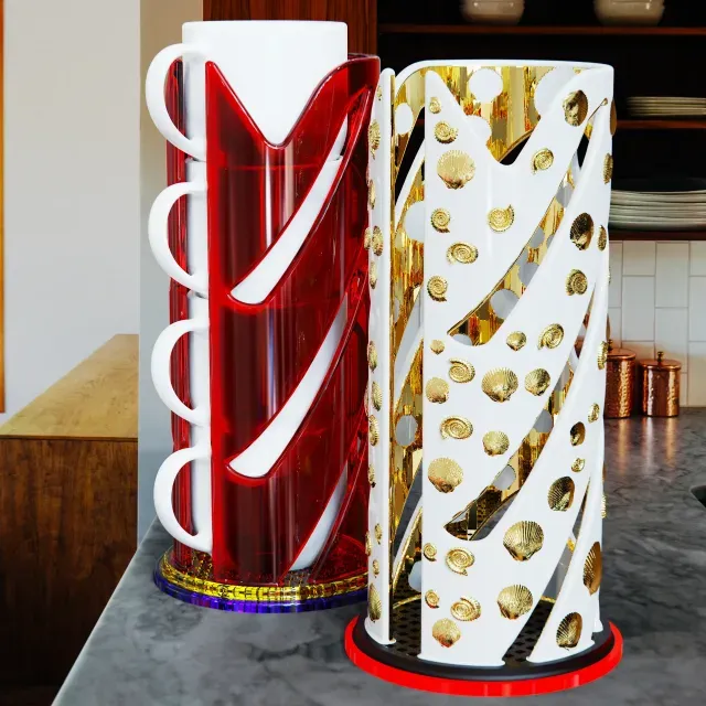 Coffee & Tea Cup & Mug Stacker Universal Fit 4 Elegant Models — Image 2 of 9