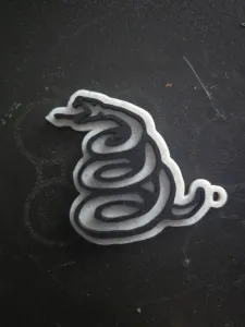 Metallica snake logo keychain