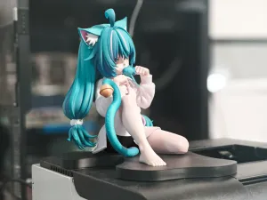 MIA《山中精灵》鱼尾清音 可爱猫娘坐姿手办 高22cm 已分件 易上色 多色打印CFS