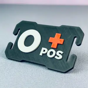 Tactical Molle Buckle with Blood Type O+ Positive