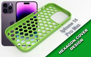 Iphone 14 Pro Max - Cover Case Hexagon design