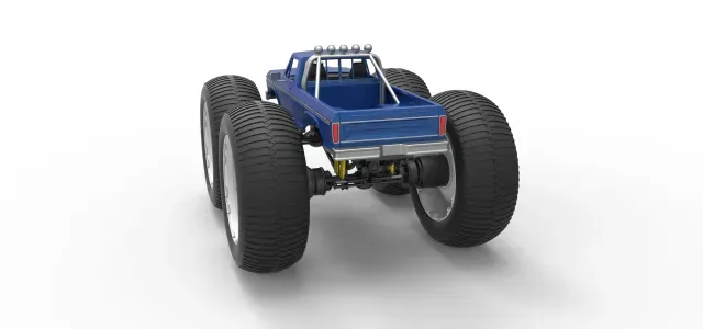 Vintage Monster Truck with oversized wheels Scale 1:25 — Фото 7 из 9