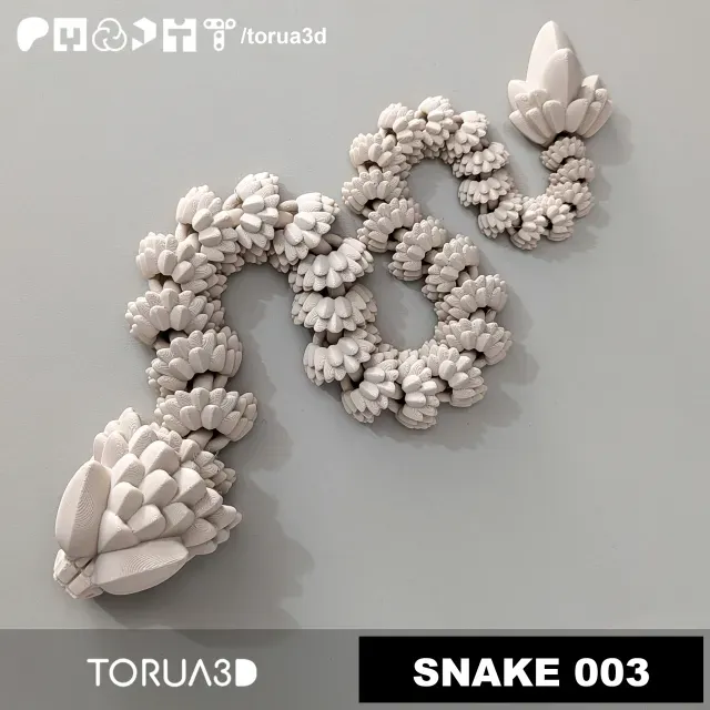Articulated Snake 003 - Print in place - No supports - STL — Фото 3 из 6