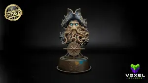 Captain Barbossa STL 3D Model High Detail Pirate Figurine