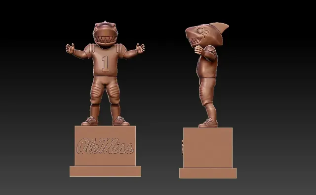 NCAA - Tony the Landshark - Ole Miss Rebels - 3d Print — Image 4 of 8
