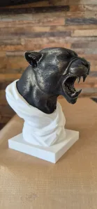 Sculpture buste jaguar moderne