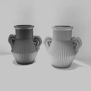 artistic vase with ears