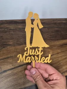 Just Married Cake Topper