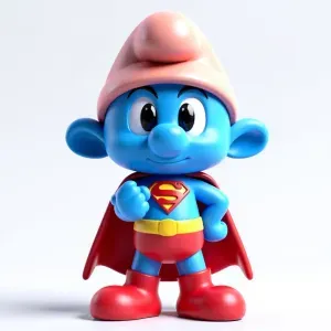 Smurf Superman figurine