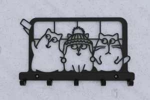 Cat Crew Selfie Key Holder