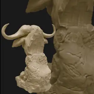 Buffalo Bust: A Majestic Tribute to Nature's Strength
