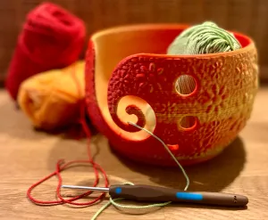 Yarn Bowl | Flowers pattern