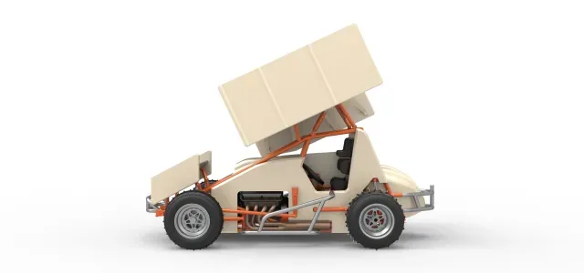 Winged Sprint car for Ice Scale 1:25 — Фото 5 из 9