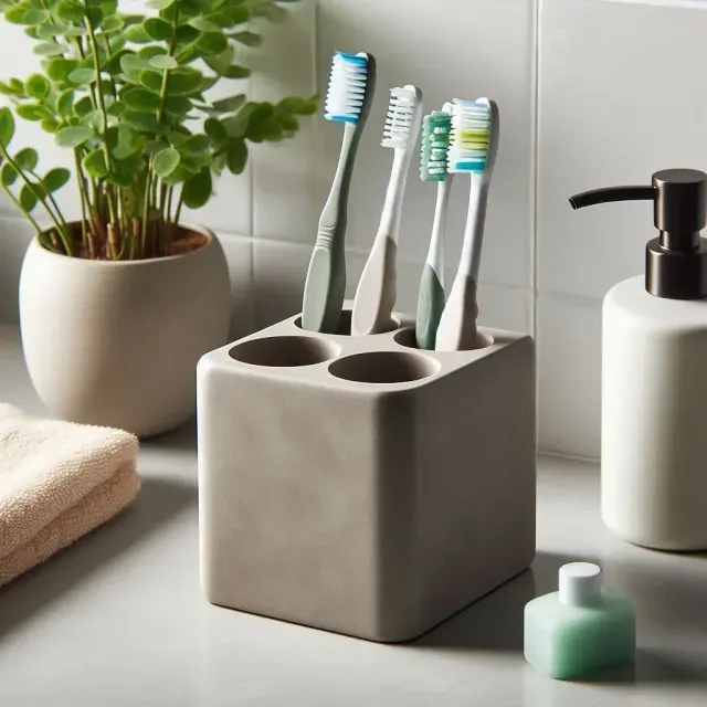 Toothbrush Holder "Four Tube" – with Four Seperate Chambers