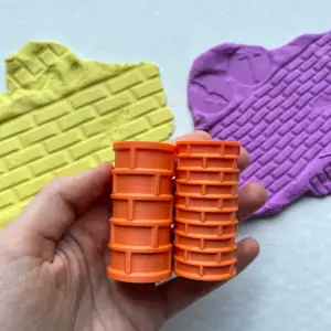 BRICK WALL TEXTURE ROLLERS X 4 VERSIONS - FOR SENSORY PLAY