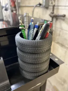 Automotive Tire pen holder
