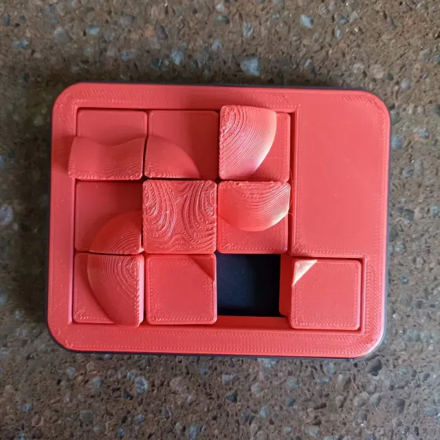print-in-place heart puzzle 9 sliding pieces fidget toy — Фото 4 из 9