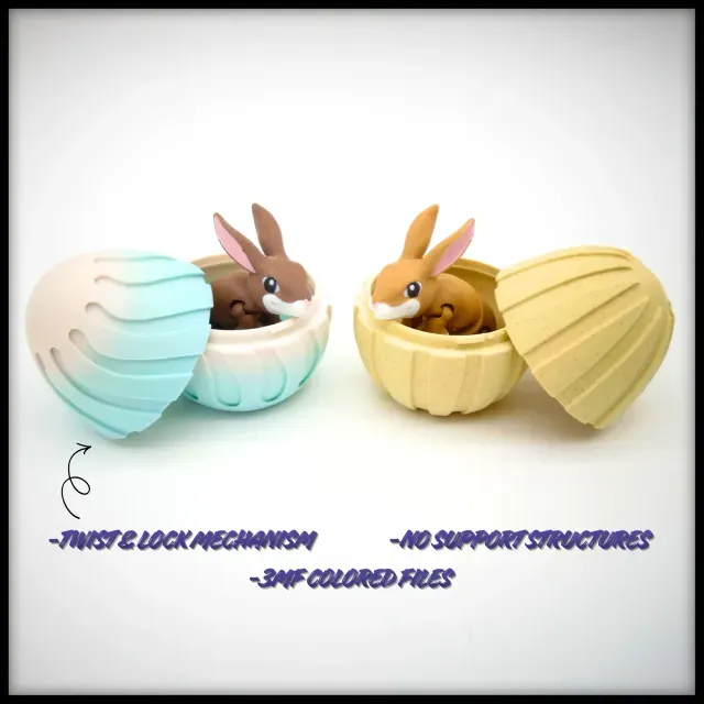 Decorative Easter Egg Collection - 3 Variants - Twist & Lock