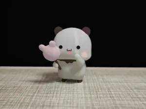 Couple Bear-eat cotton candy_Yier