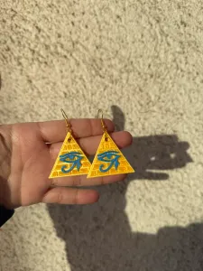 EARRING EGYPT PYRAMIDE EYE OF HORUS AROS