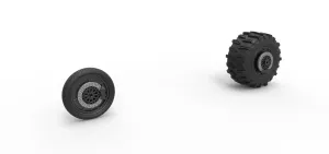 Wheel Set for Top Fuel Dirt Dragster Motorcycle Scale 1:25
