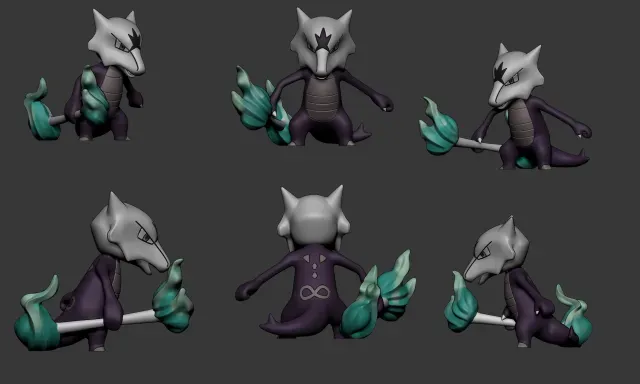 Pokemon - Alolan Marowak with 2 poses — Фото 8 из 9
