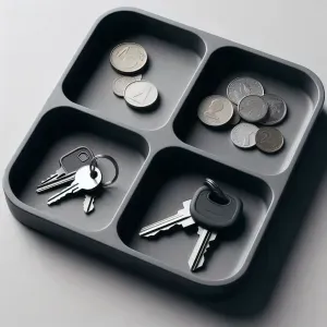 Fourfold Harmony Key Tray – Organizer with 4 Compartments
