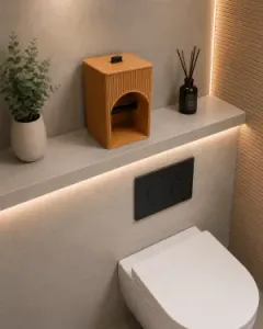 Toilet Paper Holder | Minimalist Bathroom Organizer