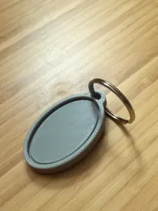 Keychain Blank Oval Template with Indent Groove