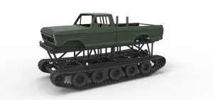 Redneck Rave Mud truck on tracks Scale 1:25
