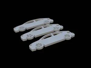 Ford focus mk2 5 keychain wheels