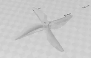 Drone propeller 5.1" diameter, 5.3" pitch. 5mm bore