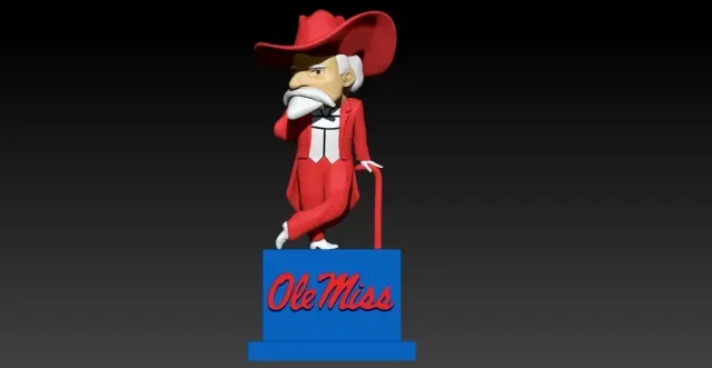 NCAA - Colonel Reb mascot - Ole Miss Rebels 1 - 3d print — Фото 4 из 7