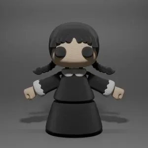 3D Printable Articulated Flexi Wednesday
