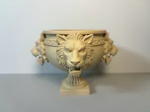 European-Style Lion Head Relief Container