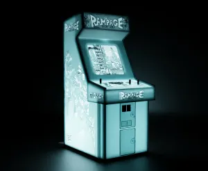 Rampage World Tour Arcade Cabinet with Lithophane