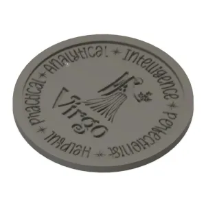 Virgo Zodiac Coaster w/Holder (holds 6)