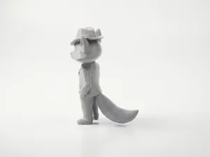 Dapper Fox Gentleman Figurine Animals 3D Printable