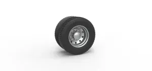 Rear double wheel of Pulling Semi truck Scale 1:25