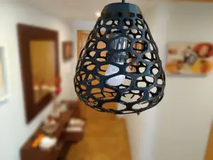 Drop-Shaped Hanging Voronoi Lamp