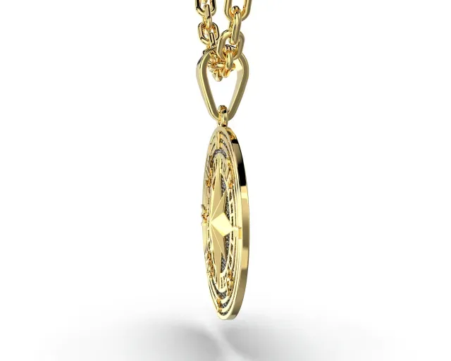 Printable jewelry pendant wind rose STL — Image 9 of 9