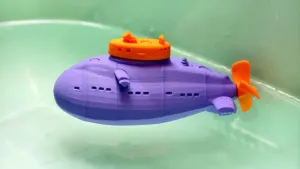 Rubber Band Powered Chibi Submarine